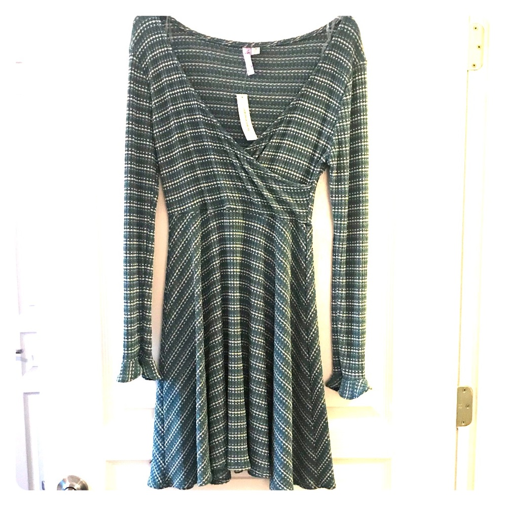 NEW green & beige dress